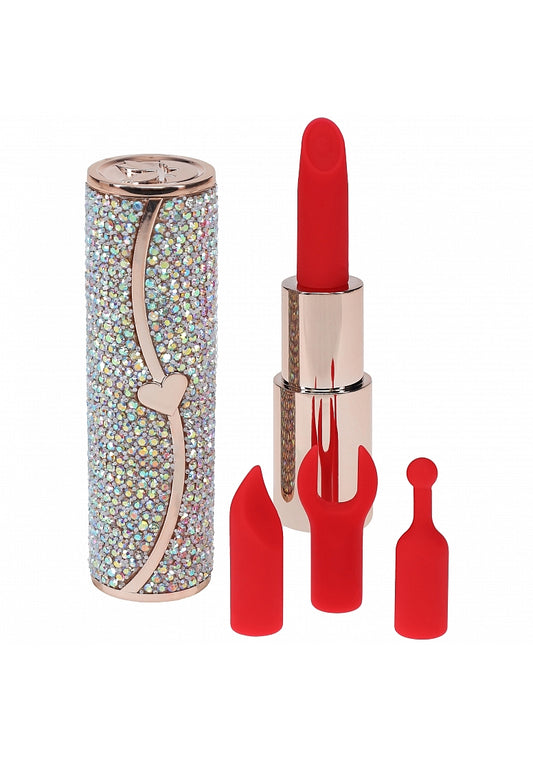 Shots Loveline Sparkle 10 Functions Lipstick Vibrator Iridescent Personal Massagers