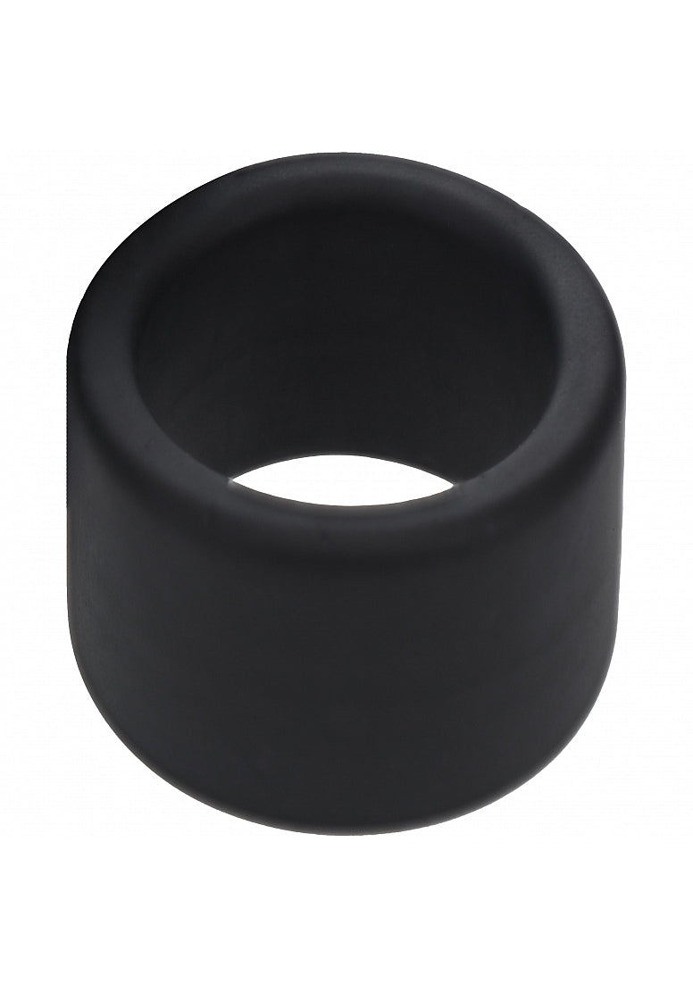 Shots LEVELZ Liquid Silicone Stretchy Ball Strap Black Large Stretchy Cock Rings