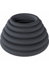 Shots LEVELZ Classic Silicone Cock Ring Set of 6 Sizes Black Cock Ring Sets