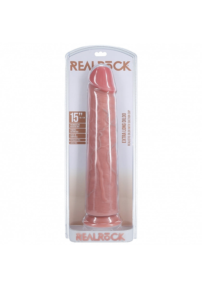 Shots Toys REALROCK Extra Long Realistic Dong Flesh - Realistic Dildos