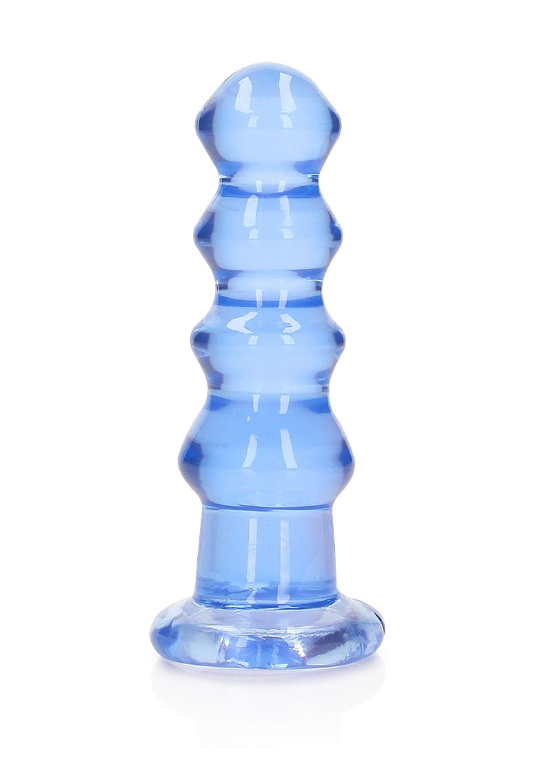 Realrock Crystal Clear 5.5 Inch Curvy Dildo/Plug Blue Anal Dildos