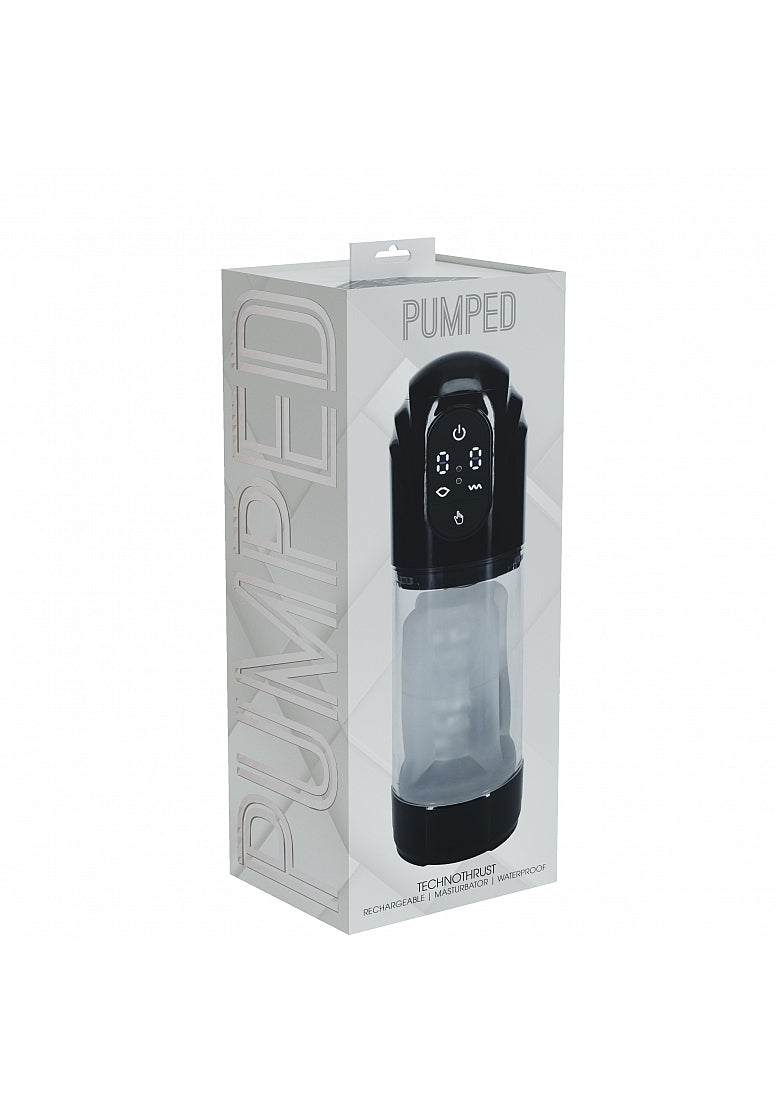 Shots Toys PUMPED TechnoThrust Rechargeable Auto Maturbator Masturbators and Strokers