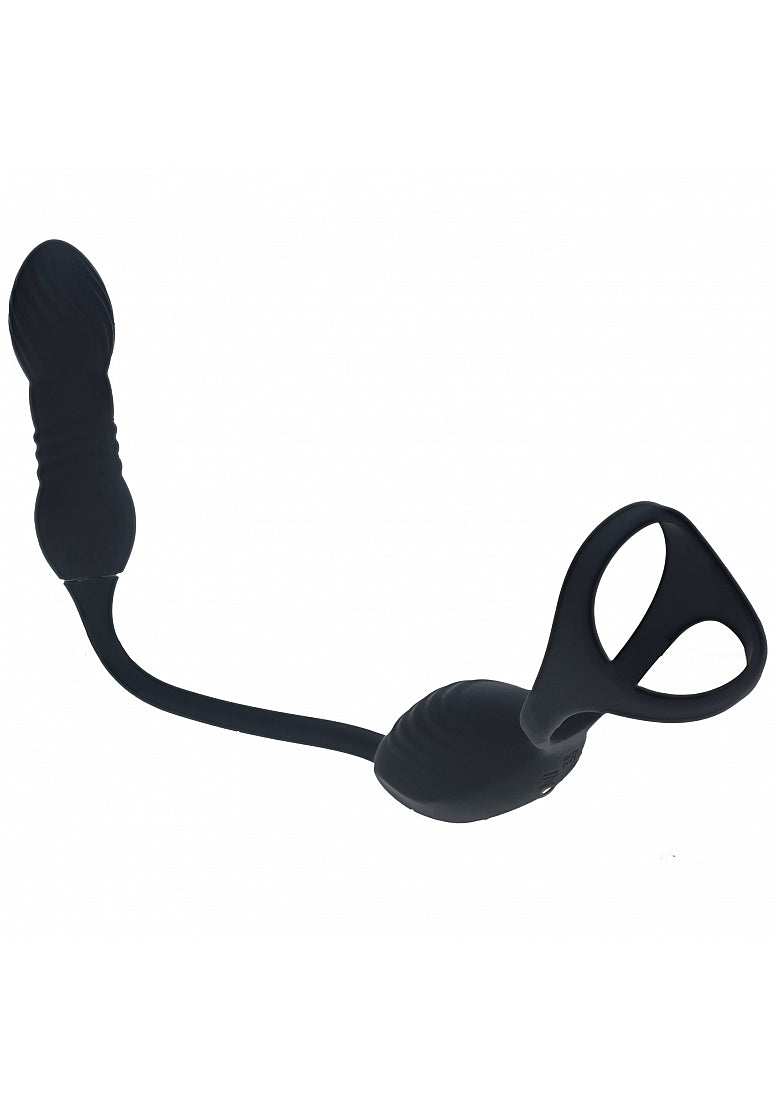 LEVELZ Vibrating TriO Cock Ring with P-Spot Stimulator Vibrating Cock Rings