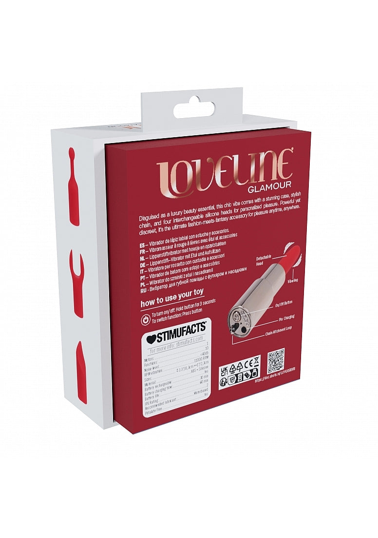 Shots Loveline Sparkle 10 Functions Lipstick Vibrator Personal Massagers