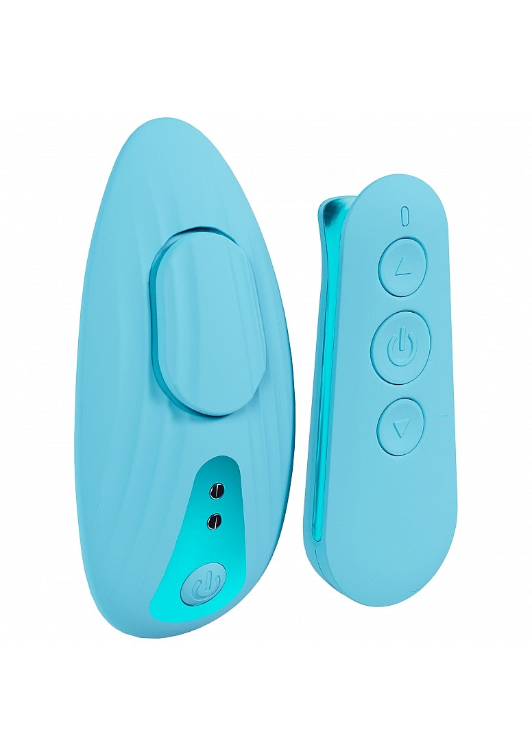 Shots Toys LOVELINE Celeste Remote Controlled Panty Vibe Blue Remote Control Vibrators