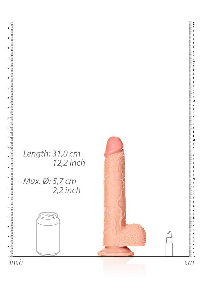 Realrock Straight Realistic Dildo with Balls Flesh Realistic Dildos