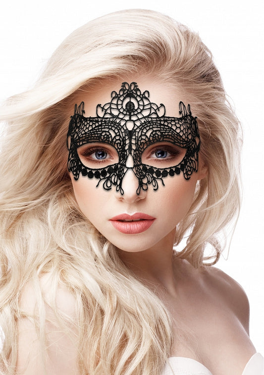 Shots Queen Easy To Wear Bondage Lace Mask - Masks And Blindfolds
