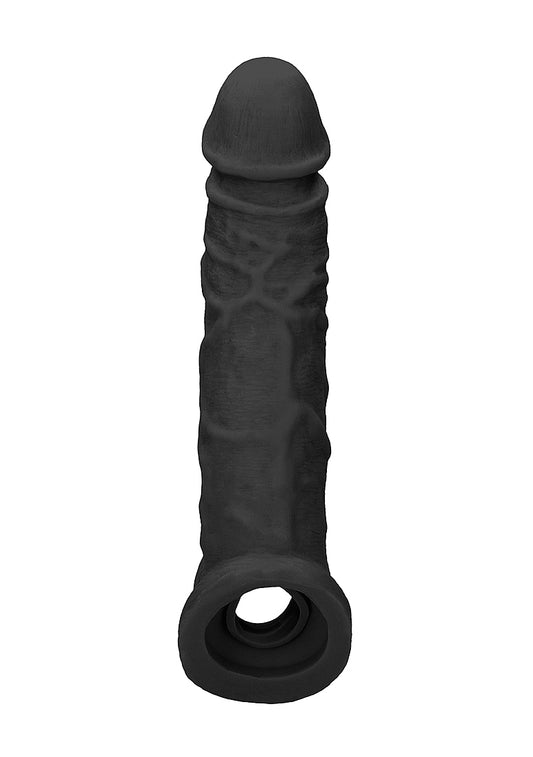 Shots REALROCK 8 Inch Realistic Penis Extender with Rings - Penis Sleeves and Extenders