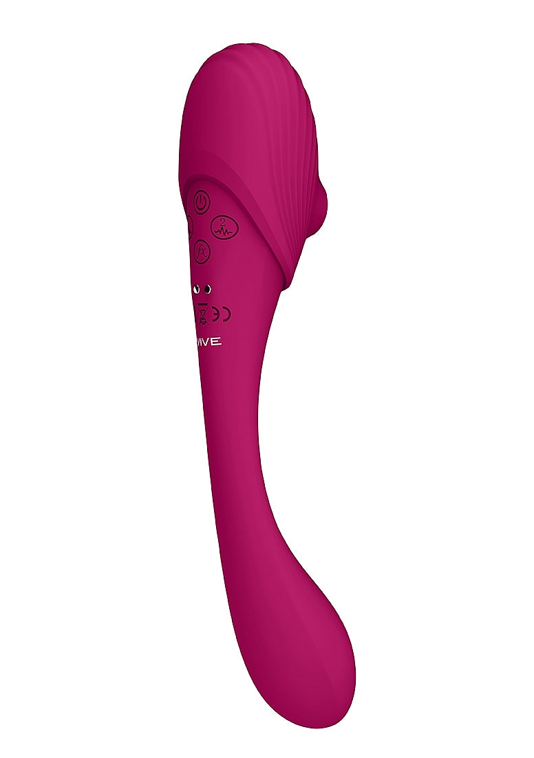 Vive Mirai Double Ended Pulse & Air Wave Bendable Vibrator Clit Ticklers and Pulsators