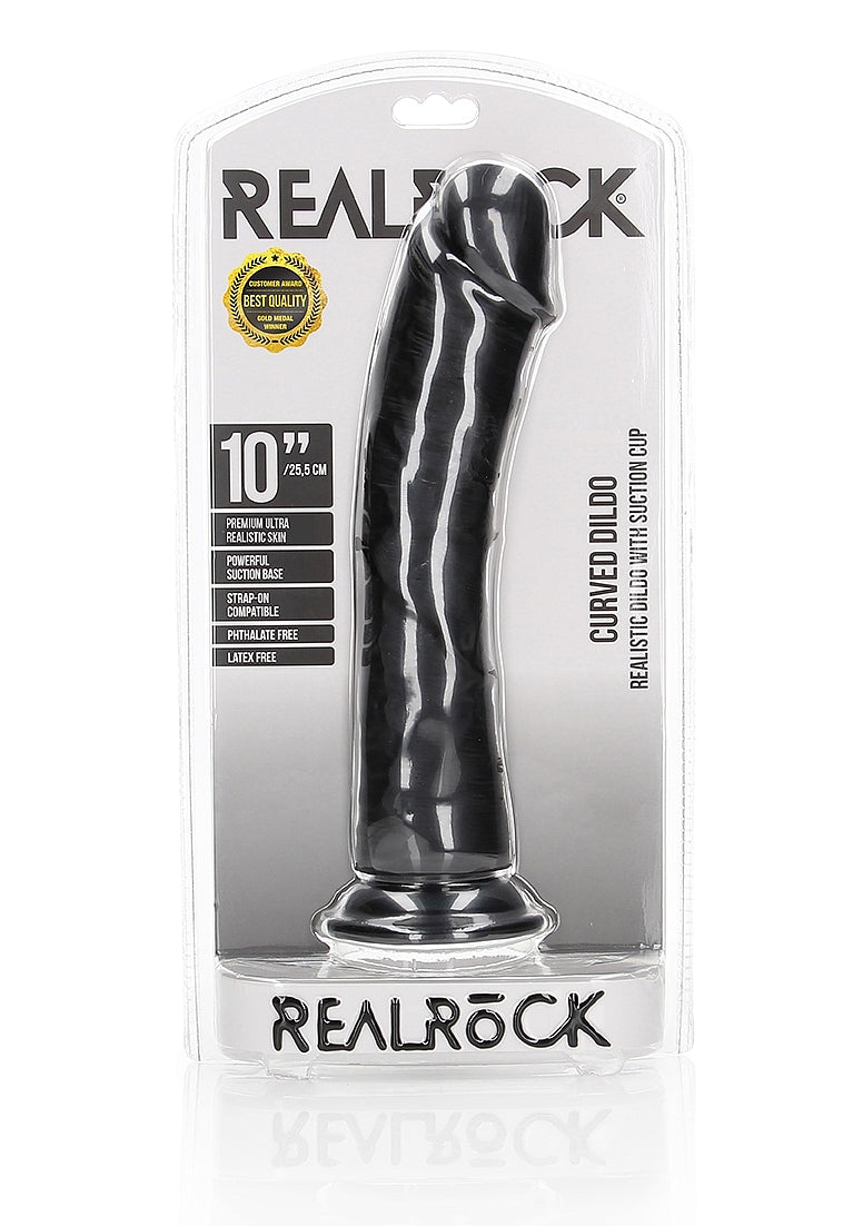 Realrock Curved Realistic Dildo With Suction Cup 25.5cm Realistic Dildos