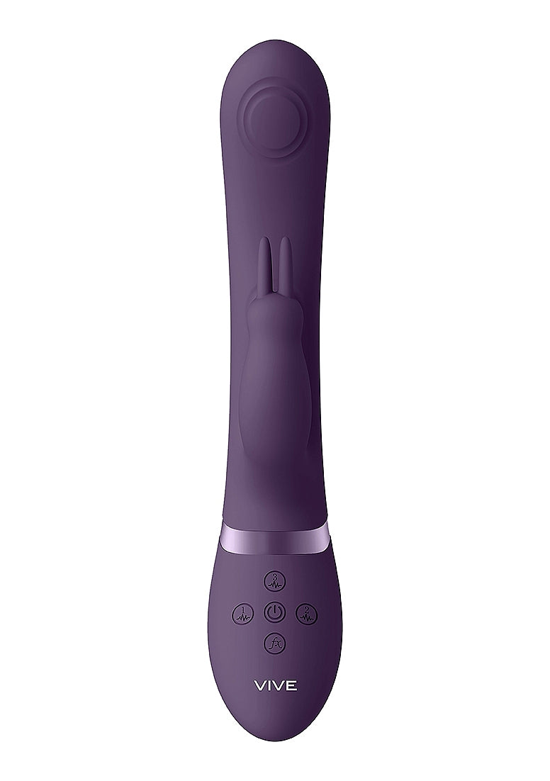 Shots May Rechargeable Silicone Dual Pulse Wave Rabbit Vibe - Rabbit Vibrators