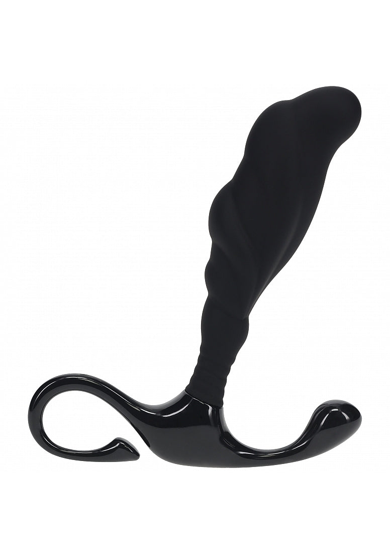 Shots LEVELZ Rippled with Hard Loop Prostate Massager Black Small Prostate Toys