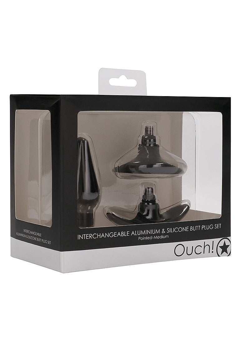 Shots Pointed Interchangeable Butt Plug Set Medium - Butt Plugs