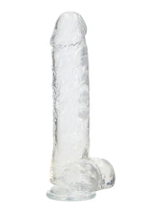 Realrock Realistic Dildo With Balls 25.4 cm Transparent Realistic Dildos