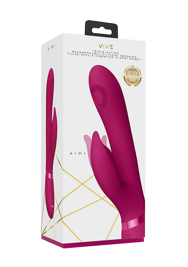 Shots AIMI Rechargeable Triple Motor Swinging Rabbit Vibe - Rabbit Vibrators