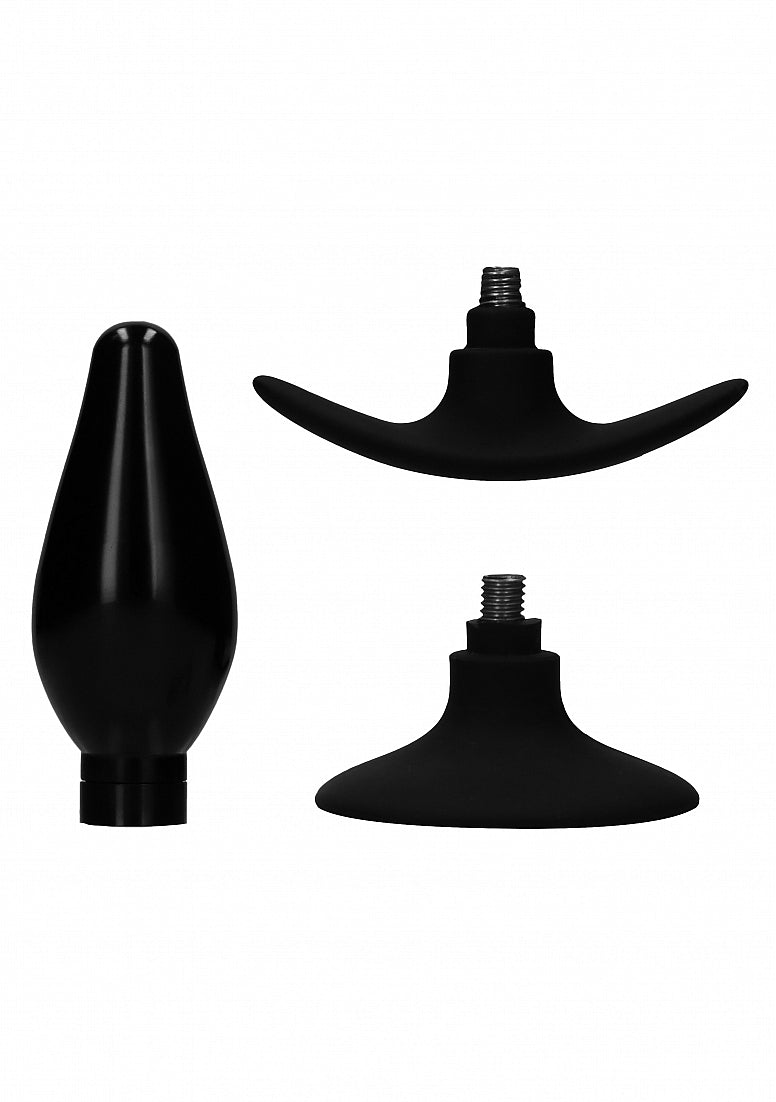 Shots Interchangeable Rounded Butt Plug Set Large - Butt Plugs