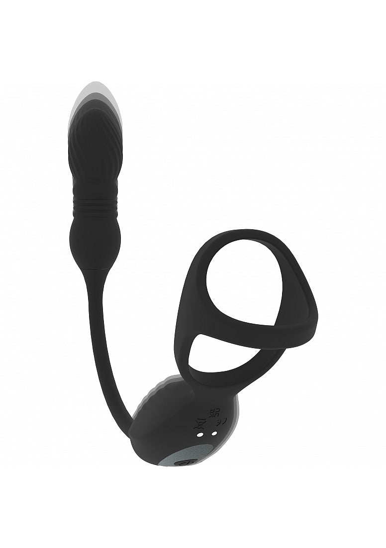 LEVELZ Vibrating TriO Cock Ring with P-Spot Stimulator Vibrating Cock Rings