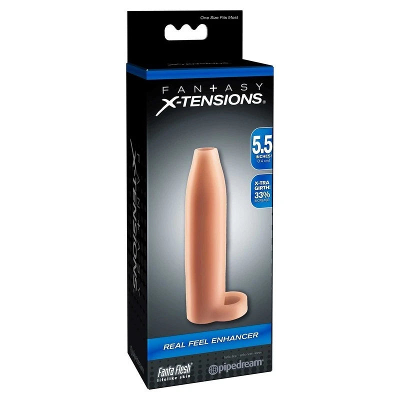 Fantasy X-Tensions Real Feel 5.5 Inches Cock Enhancer Pumps, Extenders and Sleeves