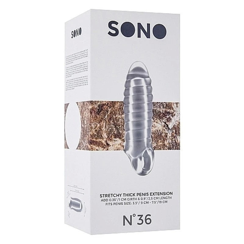Sono No.36 Stretchy Thick Penis Extension Translucent Pumps, Extenders and Sleeves