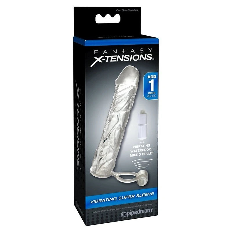 Fantasy X-Tensions Vibrating Super Penis Sleeve Pumps, Extenders and Sleeves