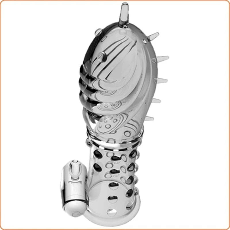 Sensual Bliss - BDStyle's Vibrating Crystal Penis Sleeve Pumps, Extenders and Sleeves