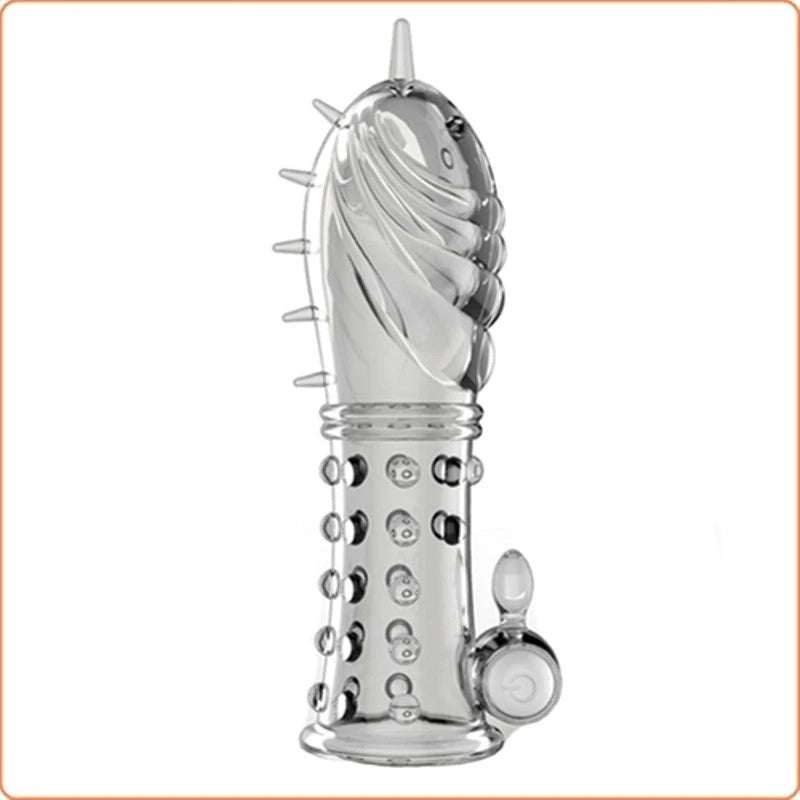 Sensual Bliss - BDStyle's Vibrating Crystal Penis Sleeve Pumps, Extenders and Sleeves