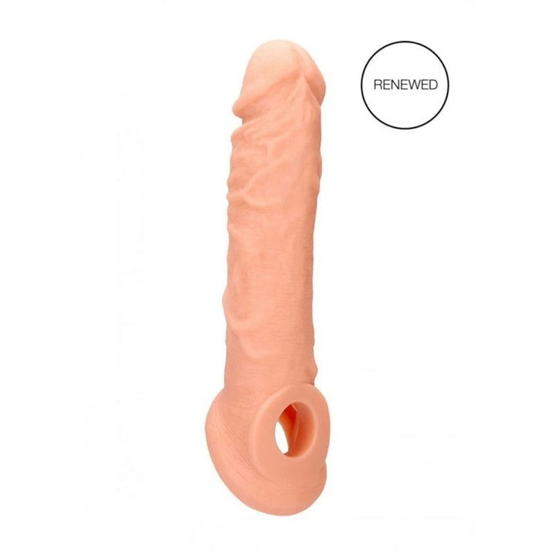 REALROCK 8'' Realistic Penis Extender with Ring Penis Sleeves and Extenders