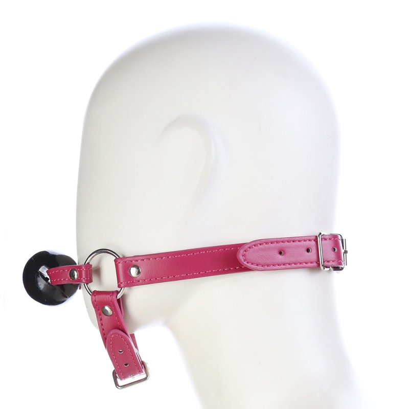 BDSM Ball Gag with Chin Strap Thin Bondage Gags and Bits