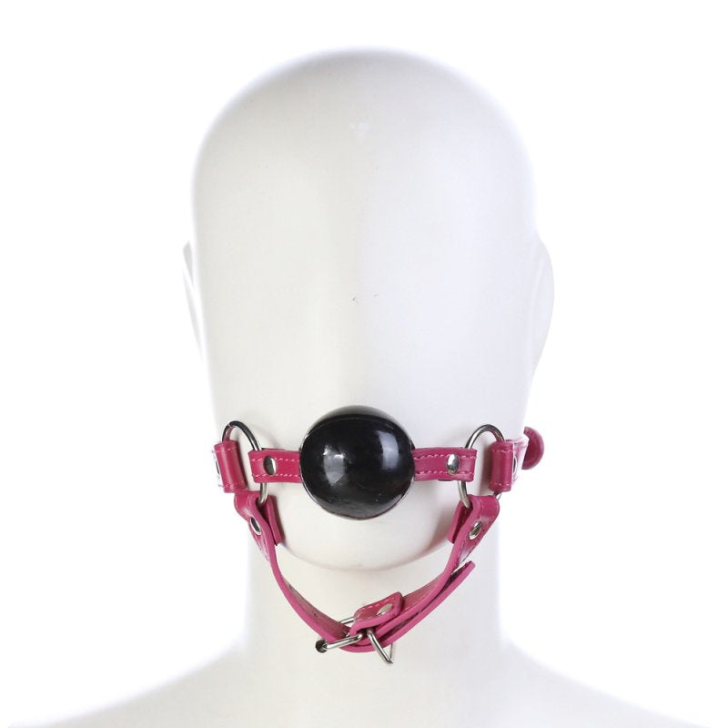 BDSM Ball Gag with Chin Strap Thin Bondage Gags and Bits