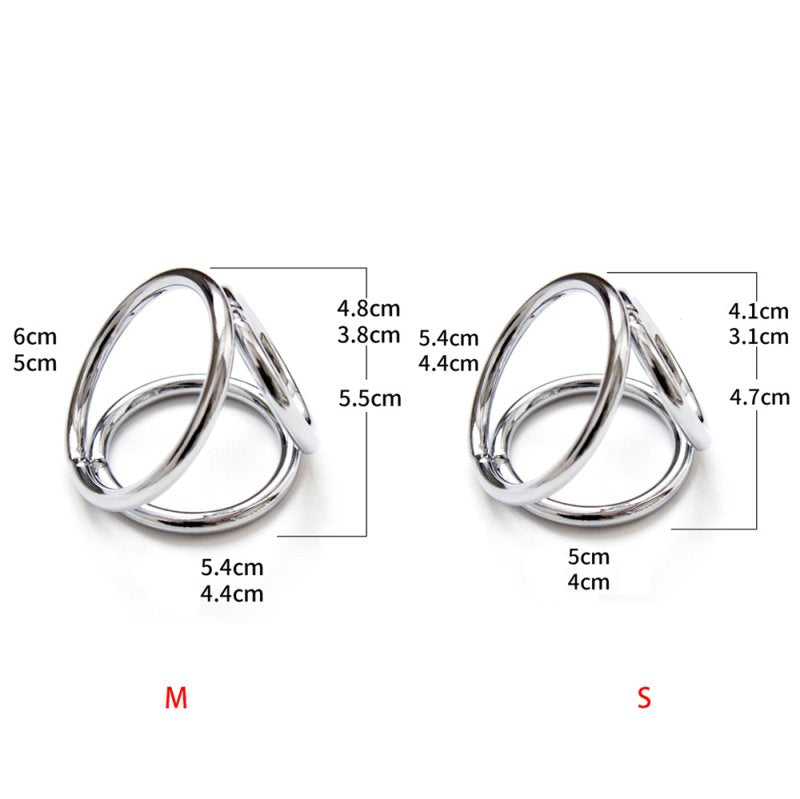 BDStyle Adjustable Nipple Clamps With Cock Ring Steel Cock Rings