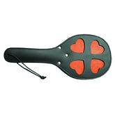 Leather Spanking Paddle with Red Hearts Paddles And Slappers