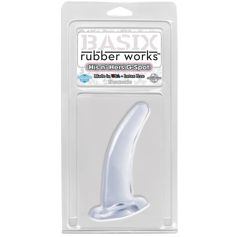 Pipedream Basix His and Hers G-Spot Plug Clear Pussy And Clit Toys