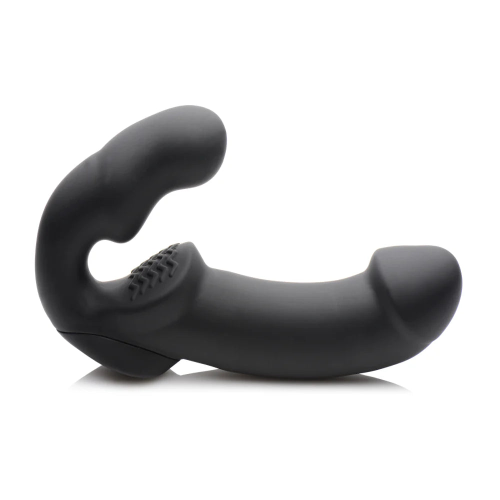 Strap U Evoke Rechargeable Vibrating Silicone Strap On Dildo Strap On Sextoys
