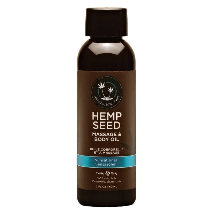 Earthly Body Hemp Seed Water Based Massage and Body Oil Sex Pheromones and Perfumes