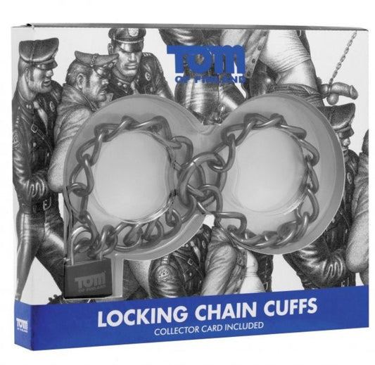 Tom of Finland Locking Chain Cuffs - Cuffs and Restraints
