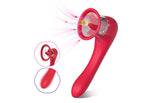S-Hande Trumpet 3-in-1 Sucking Licking Vibrating Stimulator Red Clit Ticklers and Pulsators