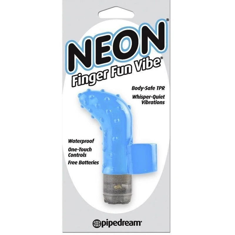 Pipedream Neon Finger Fun Adult Massager Finger and Tongue Vibrators