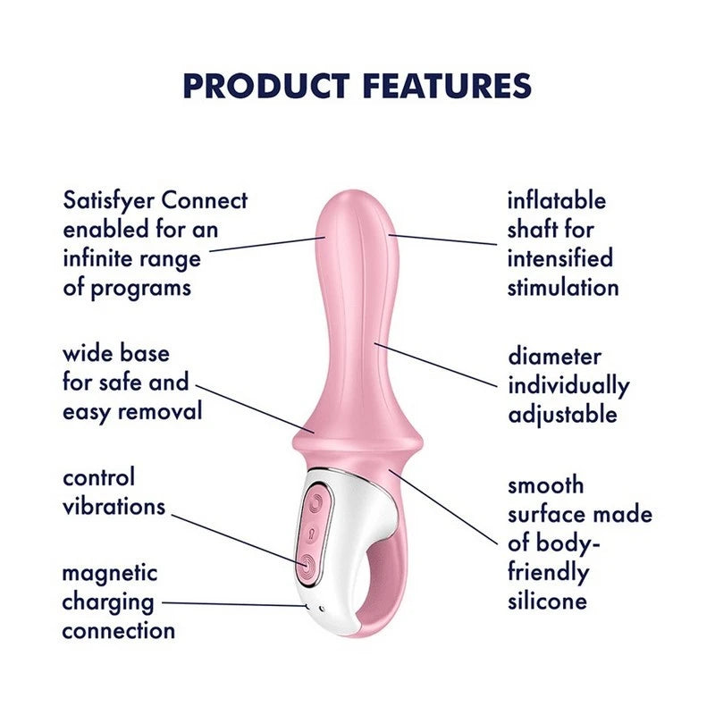 Satisfyer Air Pump Booty 5 App Controlled Silicone Anal Vibrator Anal Vibrators