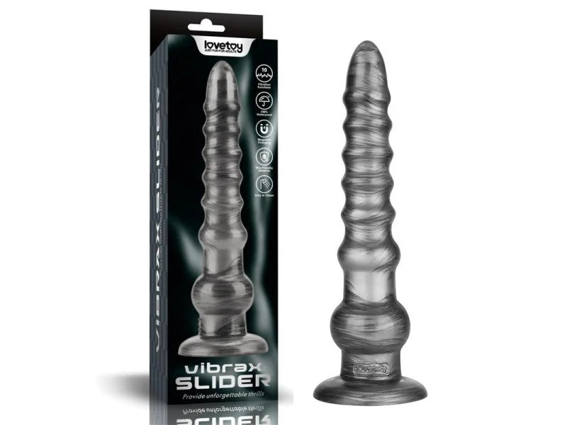 Lovetoy King Sized Vibrax Slider Vibrating Dildo Grey 32.3CM Vibrating Dildos
