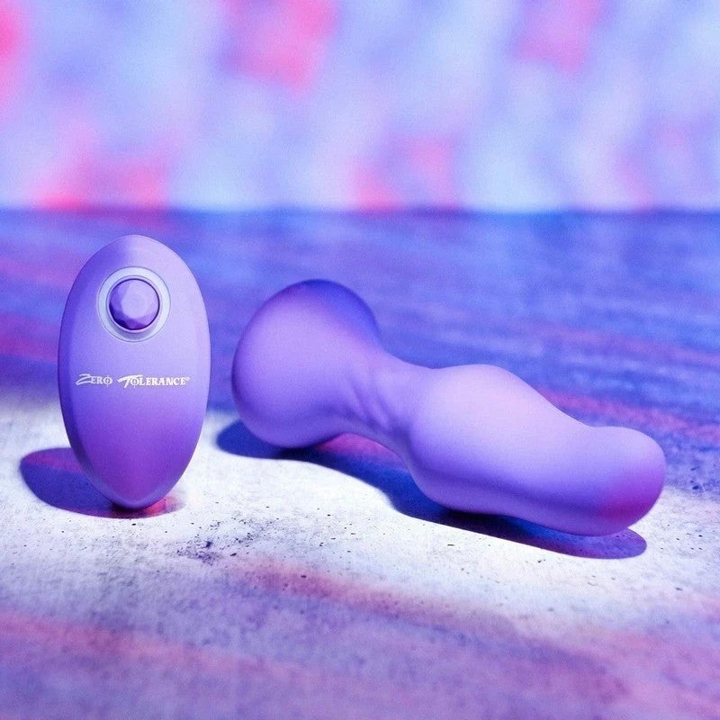 Zero Tolerance Tunnel Teaser Butt Plug with Remote Purple Butt Plugs
