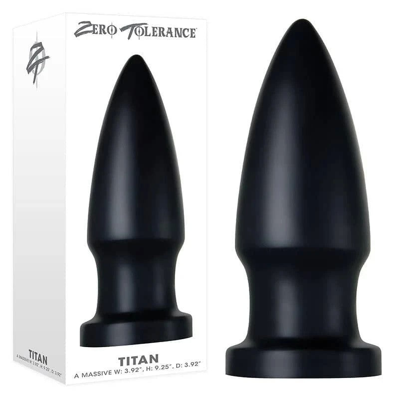 Zero Tolerance The Titan Giant Anal Plug Black Butt Plugs