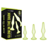 WhipSmart Glow In Dark 3pc Anal Training Kit Butt Plugs