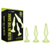 WhipSmart Glow In Dark 3pc Anal Training Kit Butt Plugs