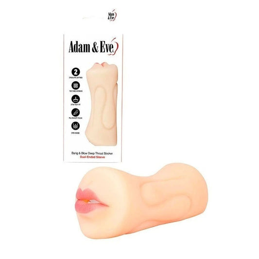 Adam & Eve BANG & BLOW - Dual Pleasure Stroker - Realistic Butts And Vaginas