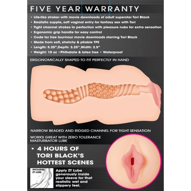 Zero Tolerance THRILL RIDE Vibrating Mens Stroker Masturbators and Strokers