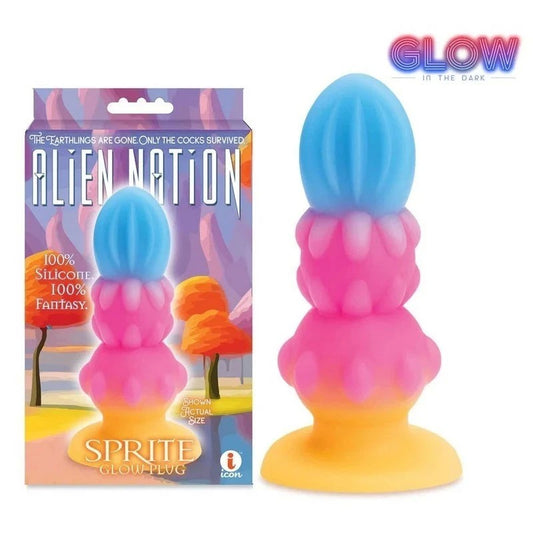 Otherworldly Pleasure with Alien Nation's Glow-in-the-Dark Sprite Fantasy Anal Plug - Butt Plugs