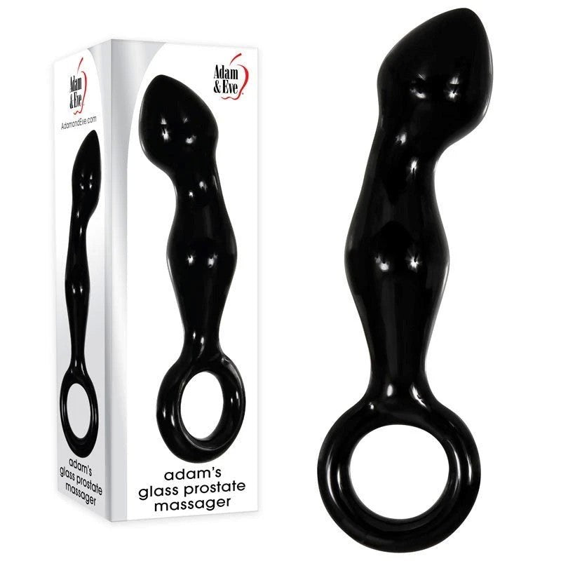 Adam & Eve's Sophisticated Black Glass Prostate Massager Prostate Toys