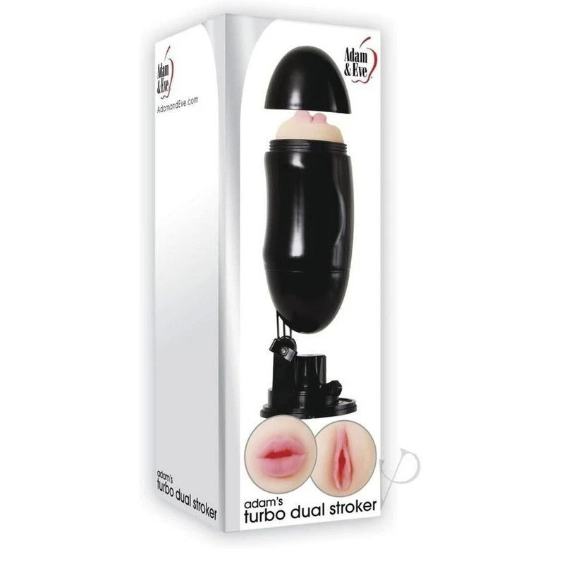 Adam & Eve's Turbo Dual Stroker - Indulge in Realistic Fellatio Fantasies Masturbators and Strokers