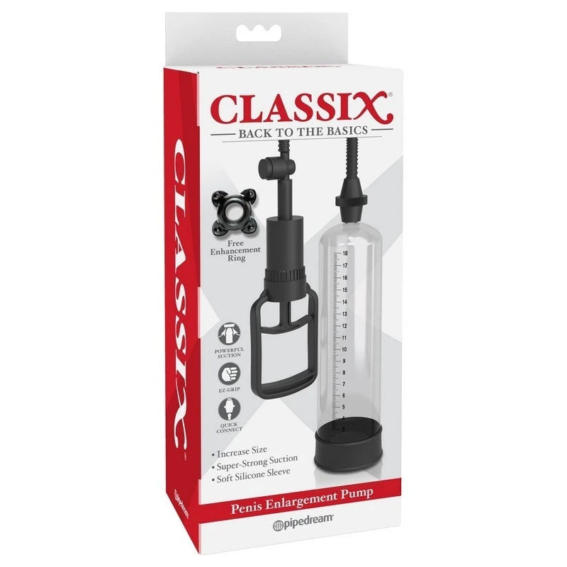 Classix Male Penis Enlargement Pump Clear Pumps, Extenders and Sleeves