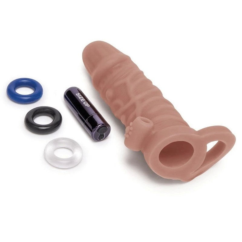 Size Up Vibrating 1-Inch Penis Extender - Pleasure Amplifier Pumps, Extenders and Sleeves